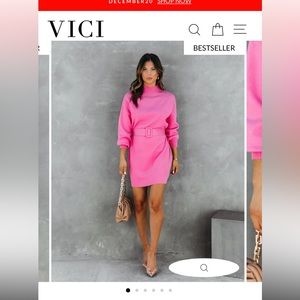 VICI pink sweater dress